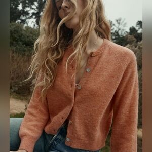 DÔEN Petra Cardigan in Coral XL NEW